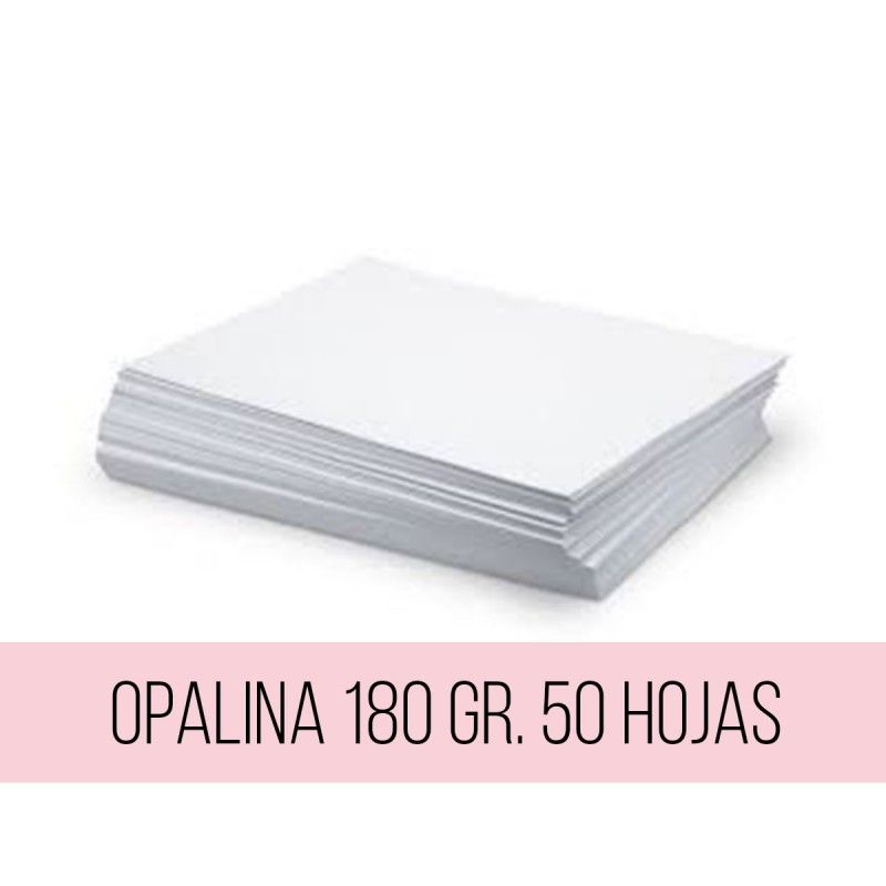 OPALINA BLANCA 180 gr 21.7cm x 28cm (50 PCS)