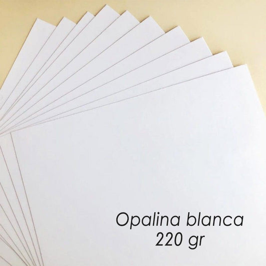 OPALINA BLANCA 220 gr 30.5 x 30.5 CM (12 PCS)