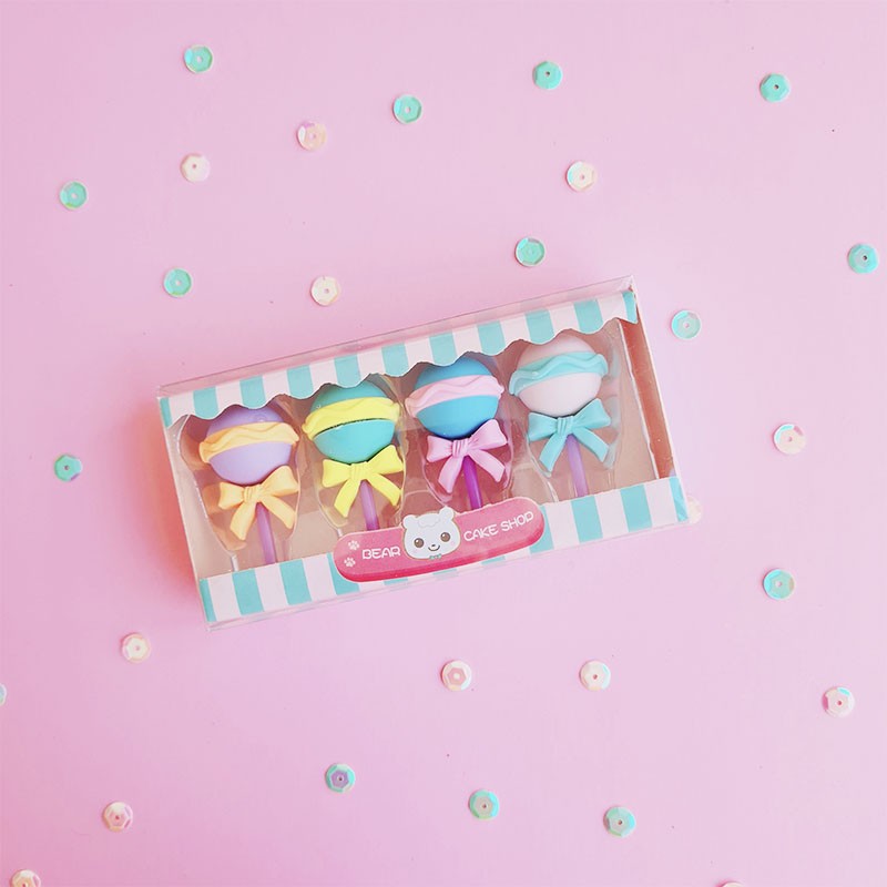 SET DE 4 BORRADORES DE PIRULETAS