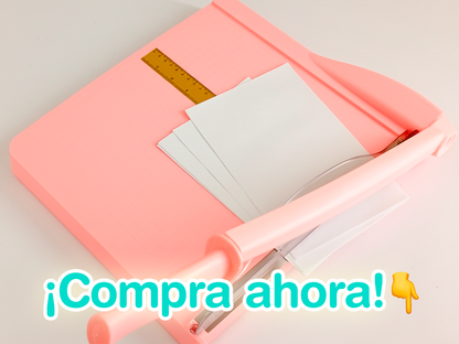 GUILLOTINA GRANDE ROSA DE 30 x 30cm