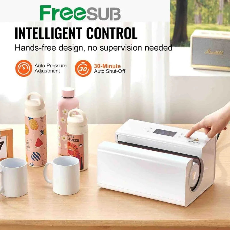 Máquina para Estampar Tumbler Y Mug Automatica Blanca