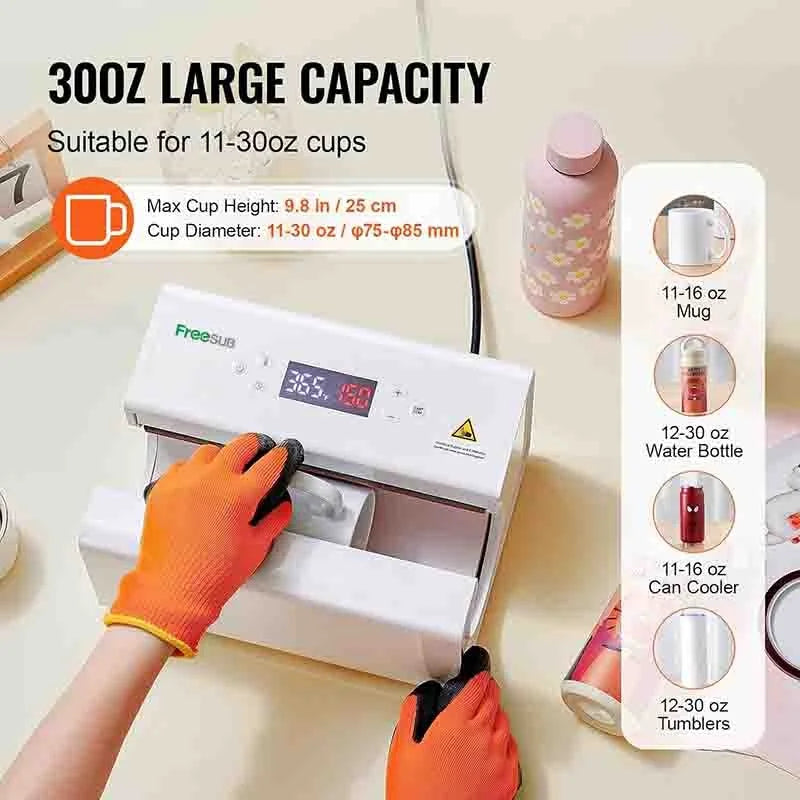 Máquina para Estampar Tumbler Y Mug Automatica Blanca