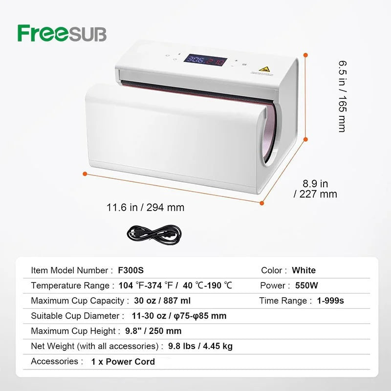 Máquina para Estampar Tumbler Y Mug Automatica Blanca