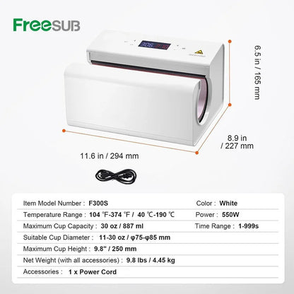 Máquina para Estampar Tumbler Y Mug Automatica Blanca