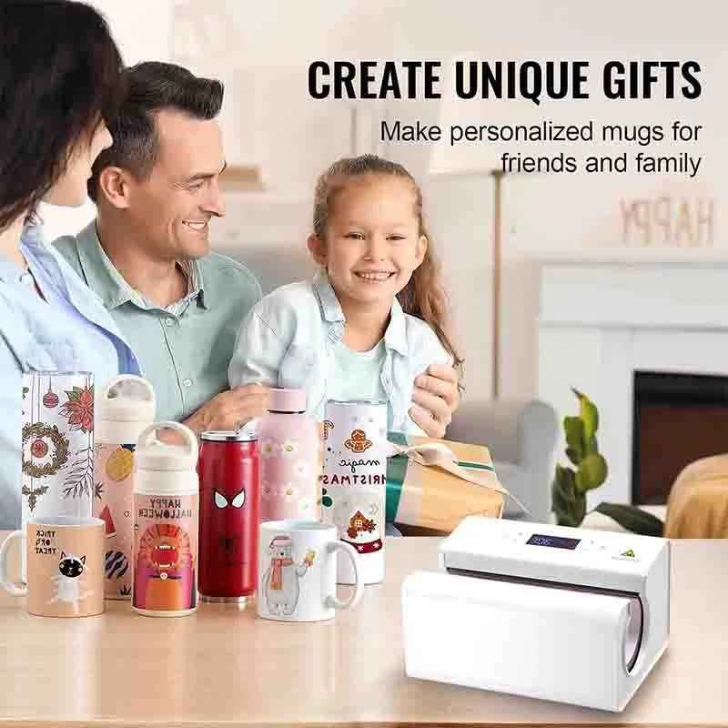 Máquina para Estampar Tumbler Y Mug Automatica Blanca