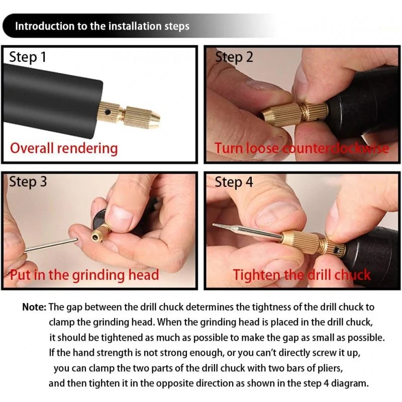Mini Taladro Eléctrico de Precision para Manualidades