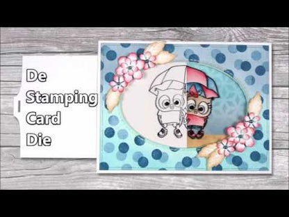 TROQUEL TARJETA MAGICA ESTAMPADA CON OVALO (5 PCS)