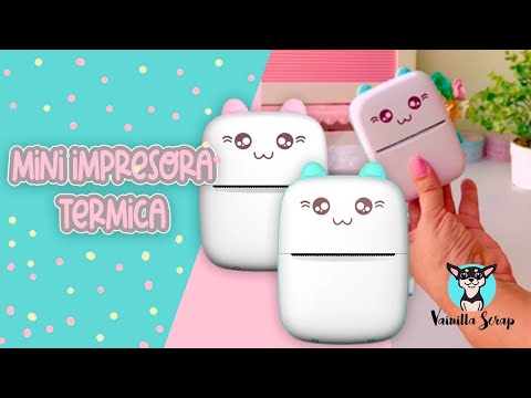 MINI IMPRESORA TERMICA PORTATIL AZUL + ROLLO ADICIONAL
