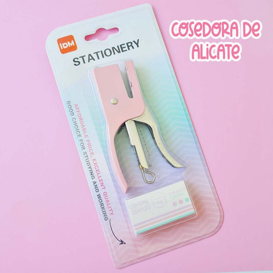 GRAPADORA TIPO ALICATE COLOR ROSA PASTEL