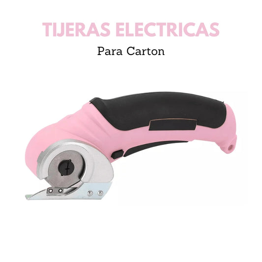 Tijeras Eléctricas Rosa para Carton