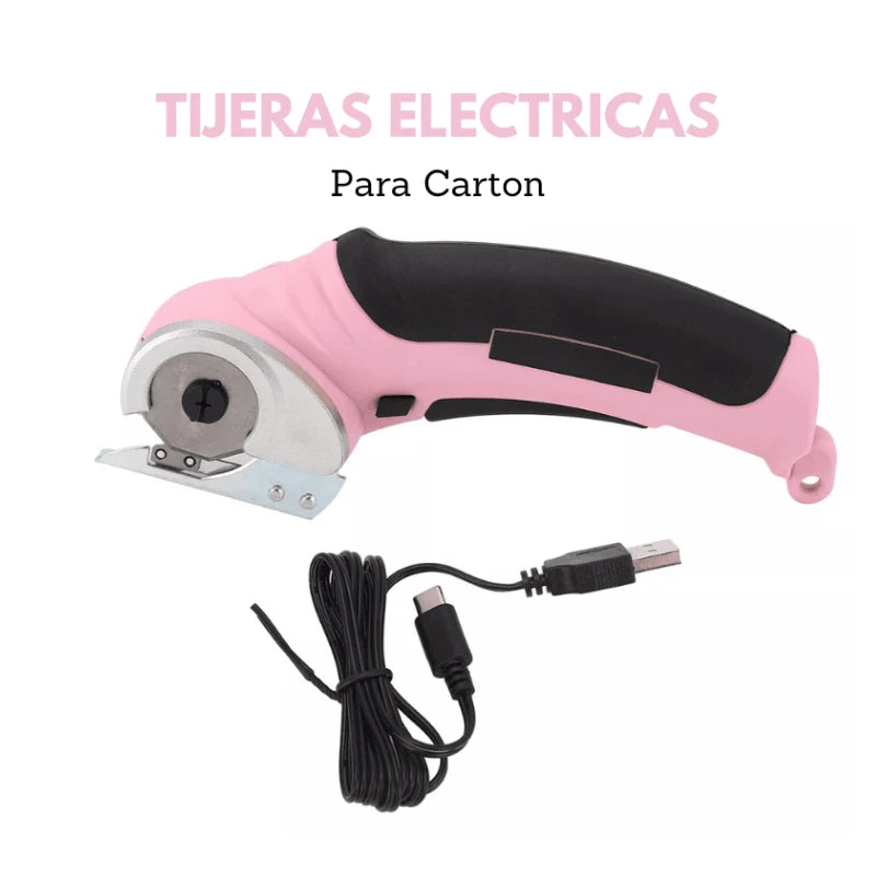Tijeras Eléctricas Rosa para Carton